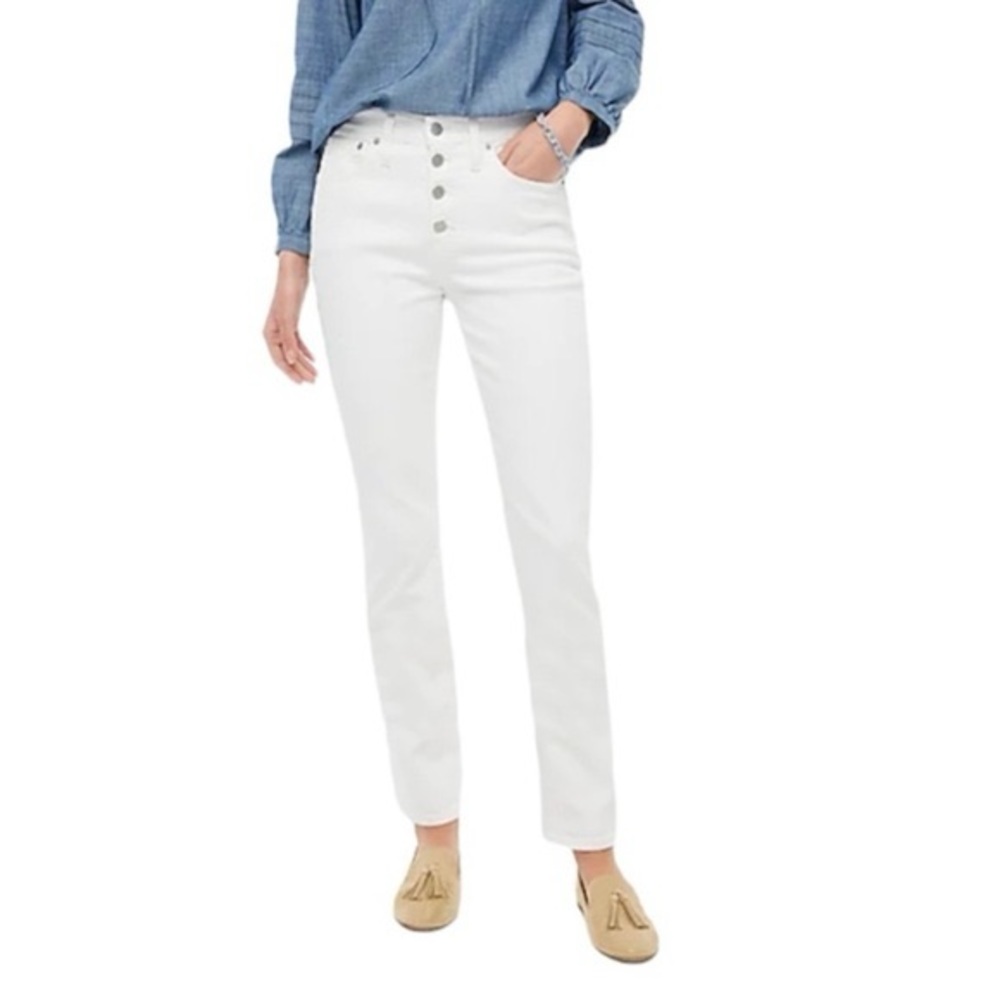 JCrew Essential Straight Jean in White Size 26